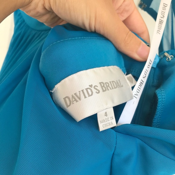 davids bridal pacific sleeveless short mesh dress - Picture 11 of 12